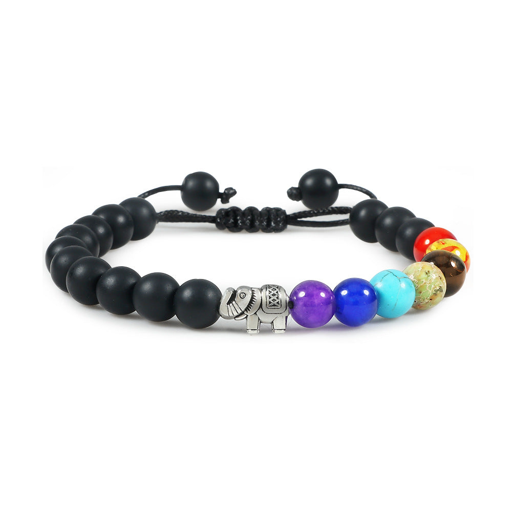 Pulsera ajustable trenzada de aleación de elefante al por mayor